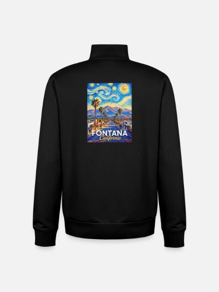 Fontana California Starry Night - Unisex Organic Zip Sweatshirt by Stanley/Stella - black