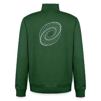 Dotted Spiral Vortex - Unisex Organic Zip Sweatshirt by Stanley/Stella - bottle green - Back - AI Model Male 185 dark (185cm)