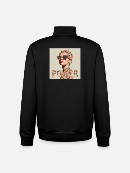 Superwoman - Unisex Organic Zip Sweatshirt by Stanley/Stella - black