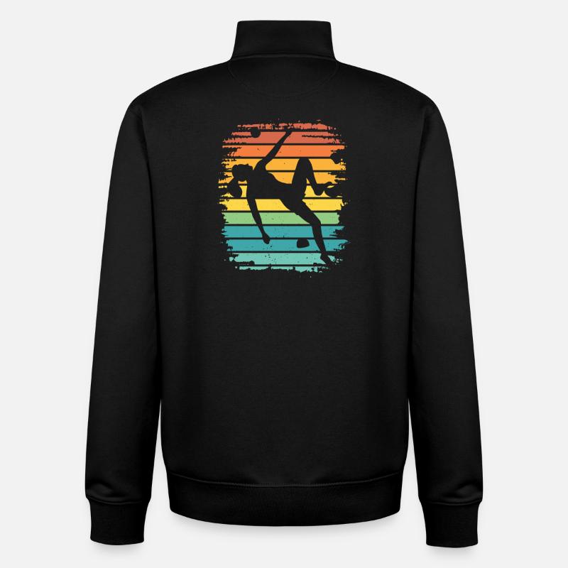 Boulderer Boulder Bouldern - Unisex Organic Zip Sweatshirt von Stanley/Stella - Schwarz