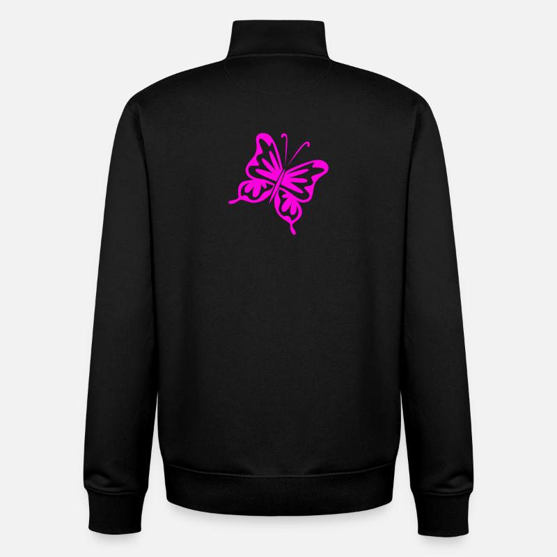 Schmetterling - Unisex Organic Zip Sweatshirt von Stanley/Stella - Schwarz