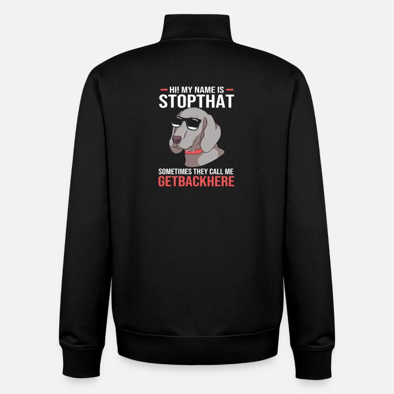 Great Dane - Unisex Organic Zip Sweatshirt by Stanley/Stella - black