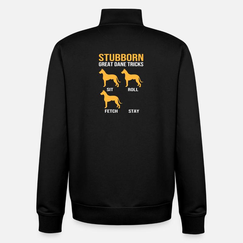 Dogue allemand - Sweat zippé unisexe en coton bio Stanley/Stella - noir