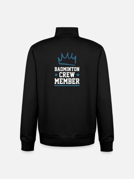 Équipe de badminton - Sweat zippé unisexe en coton bio Stanley/Stella - noir