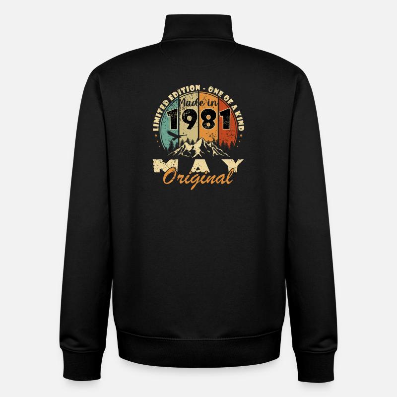 May 1981 - May 1981 - Unisex Organic Zip Sweatshirt by Stanley/Stella - black