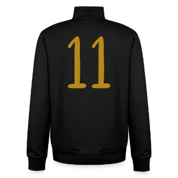 11 - Sweat zippé unisexe en coton bio Stanley/Stella - noir - Dos - AI Model Male 185 light (185cm)