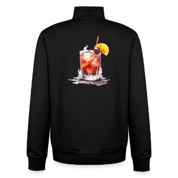 Wasserglas Aquarell Citrus - Unisex Organic Zip Sweatshirt von Stanley/Stella - Schwarz - Hinten - AI Model Male 185 light (185cm)