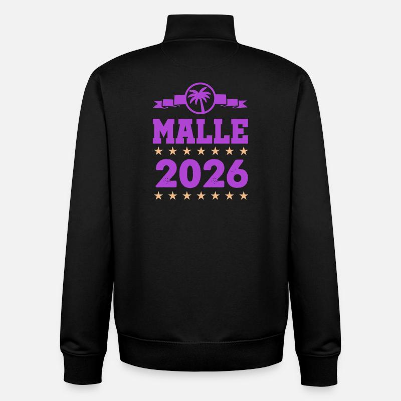 Malle 2026 Logo - Unisex Organic Zip Sweatshirt von Stanley/Stella - Schwarz
