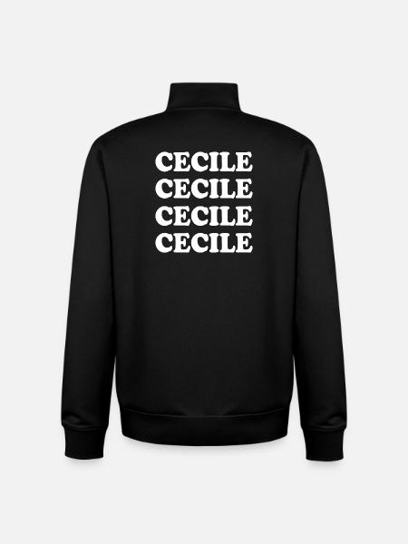 Cecile as a given name - Unisex Organic Zip Sweatshirt by Stanley/Stella - black