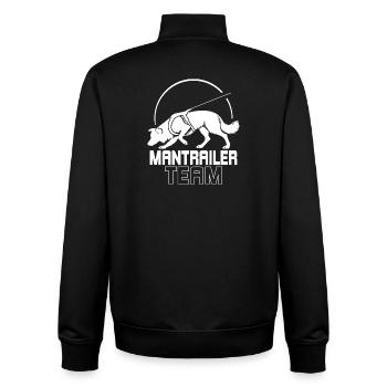 Border Collie Mantrailer Team Hundesport Hunde - Unisex Organic Zip Sweatshirt von Stanley/Stella - Schwarz - Hinten - AI Model Male 185 light (185cm)