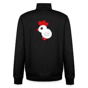 Poulet poussin poulet poulet Enfants de Pâques bébé - Sweat zippé unisexe en coton bio Stanley/Stella - noir - Dos - AI Model Male 185 light (185cm)