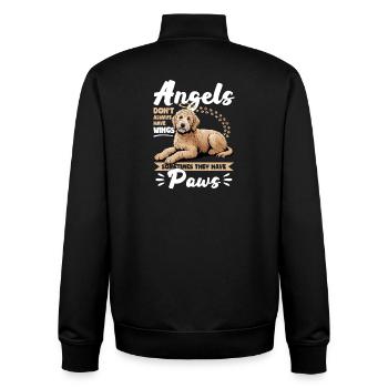 Goldendoodle Dog Breed - Unisex Organic Zip Sweatshirt by Stanley/Stella - black - Back - AI Model Male 185 light (185cm)