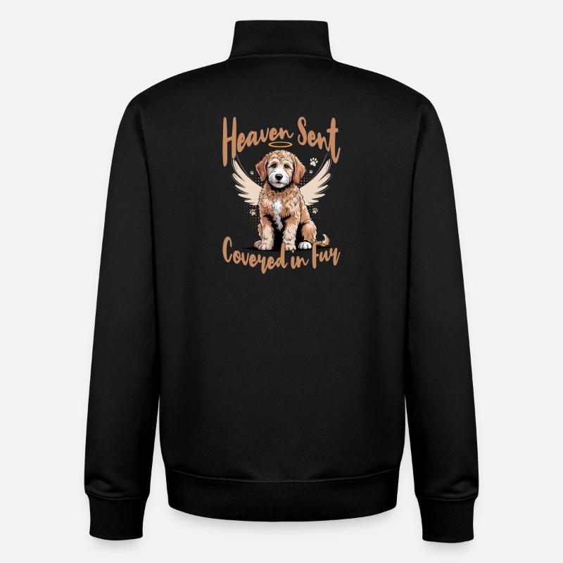 Goldendoodle Dog Breed - Unisex Organic Zip Sweatshirt by Stanley/Stella - black