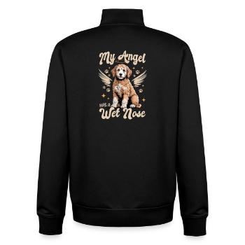 Goldendoodle Dog Breed - Unisex Organic Zip Sweatshirt by Stanley/Stella - black - Back - AI Model Male 185 light (185cm)