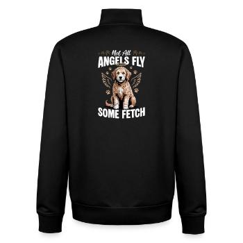 Goldendoodle Dog Breed - Unisex Organic Zip Sweatshirt by Stanley/Stella - black - Back - AI Model Male 185 light (185cm)