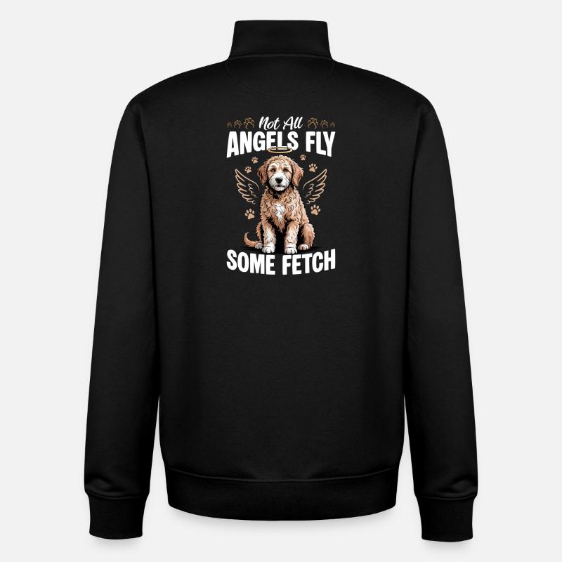 Race de chien Goldendoodle - Sweat zippé unisexe en coton bio Stanley/Stella - noir