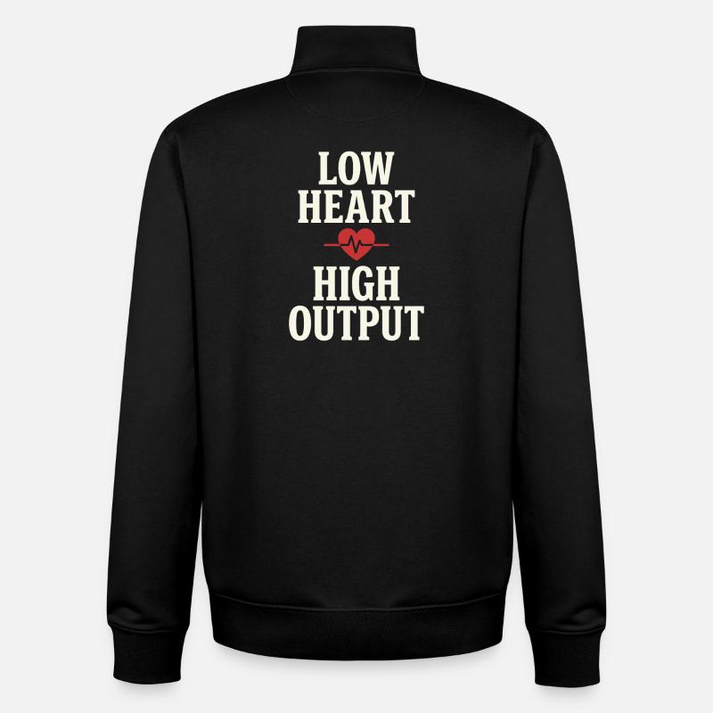 Zone 2 Training Herzfrequenztraining Einfaches - Unisex Organic Zip Sweatshirt von Stanley/Stella - Schwarz