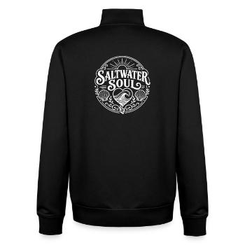 saltwater soul - Unisex Organic Zip Sweatshirt von Stanley/Stella - Schwarz - Hinten - AI Model Male 185 light (185cm)
