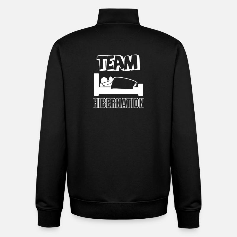 Team Winterschlaf im Bett - Unisex Organic Zip Sweatshirt von Stanley/Stella - Schwarz