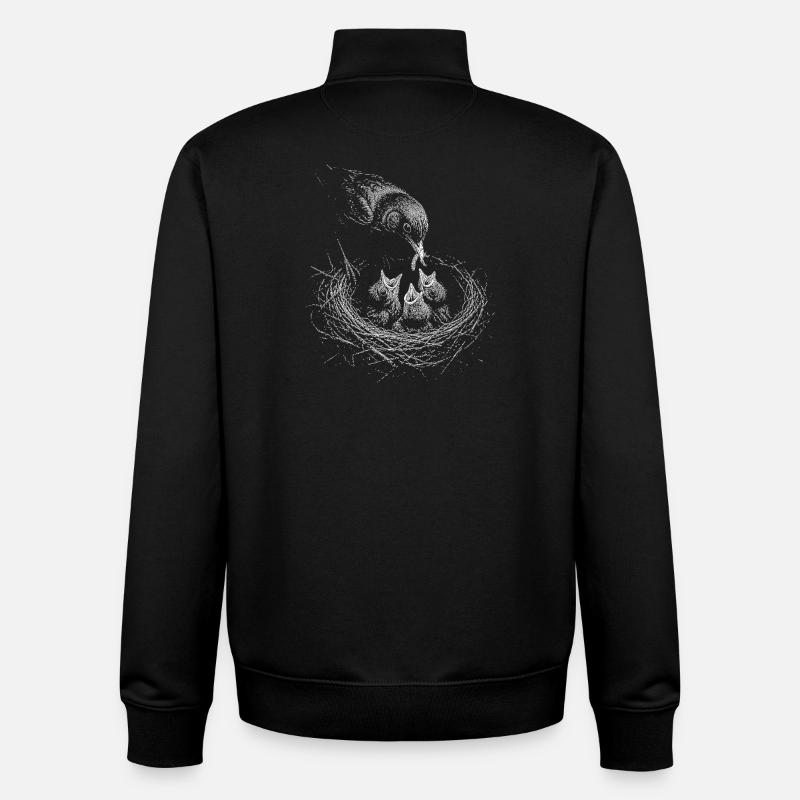 Merle - Sweat zippé unisexe en coton bio Stanley/Stella - noir