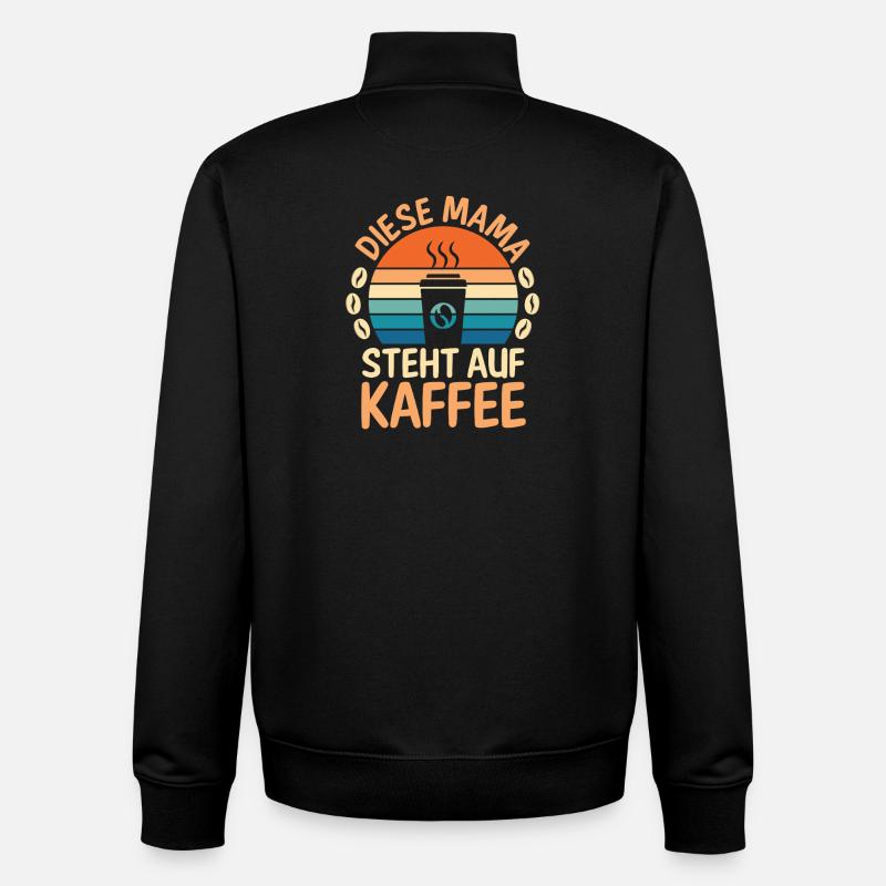 Kaffee Kaffeeliebhaber Mutter Mama - Unisex Organic Zip Sweatshirt von Stanley/Stella - Schwarz