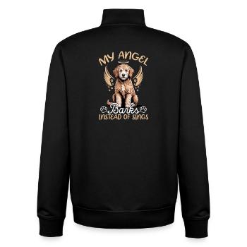 Goldendoodle Dog Breed - Unisex Organic Zip Sweatshirt by Stanley/Stella - black - Back - AI Model Male 185 light (185cm)