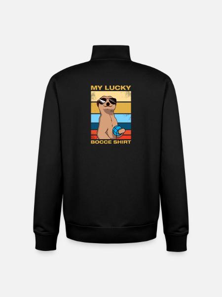 My lucky bocce petanque boules player - Unisex Organic Zip Sweatshirt by Stanley/Stella - black