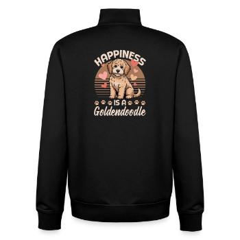 Goldendoodle Dog Breed - Unisex Organic Zip Sweatshirt by Stanley/Stella - black - Back - AI Model Male 185 light (185cm)