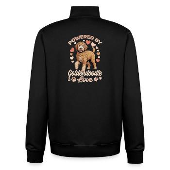 Goldendoodle Dog Breed - Unisex Organic Zip Sweatshirt by Stanley/Stella - black - Back - AI Model Male 185 light (185cm)