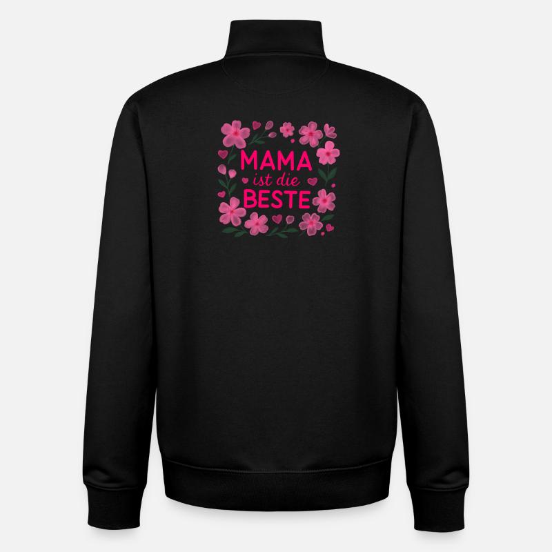 Maman est la meilleure - Sweat zippé unisexe en coton bio Stanley/Stella - noir