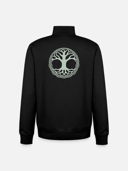 Braided Circle Tree of life - Unisex Organic Zip Sweatshirt by Stanley/Stella - black