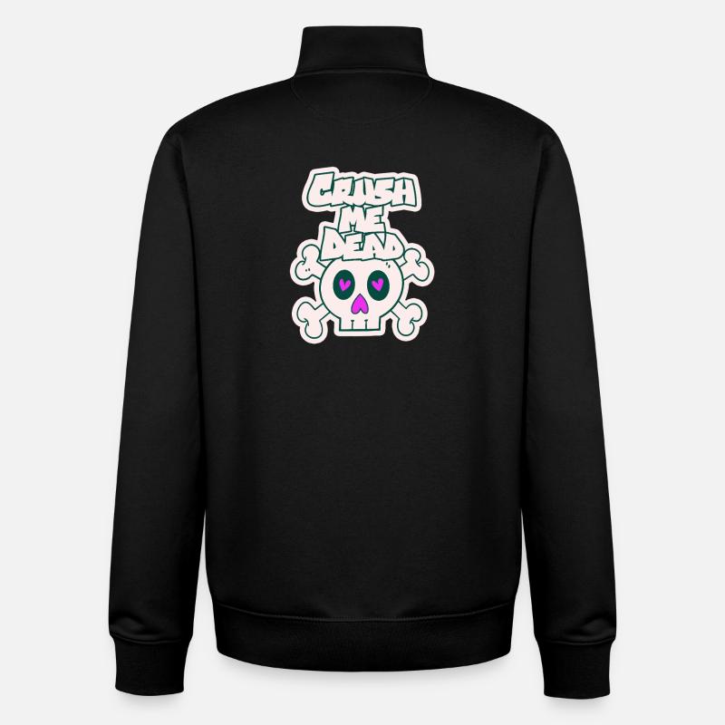 Écrase-moi - Sweat zippé unisexe en coton bio Stanley/Stella - noir