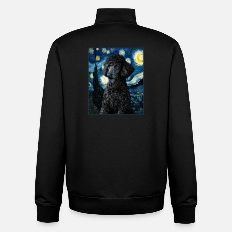 Caniche - Sweat zippé unisexe en coton bio Stanley/Stella - noir