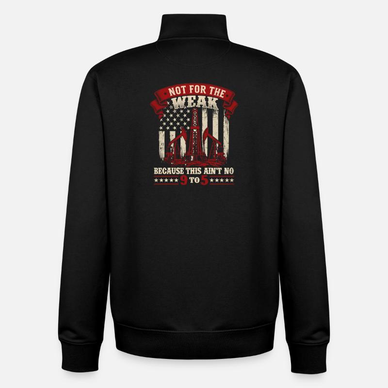 Pas pour le faible rude pétrolier - Sweat zippé unisexe en coton bio Stanley/Stella - noir