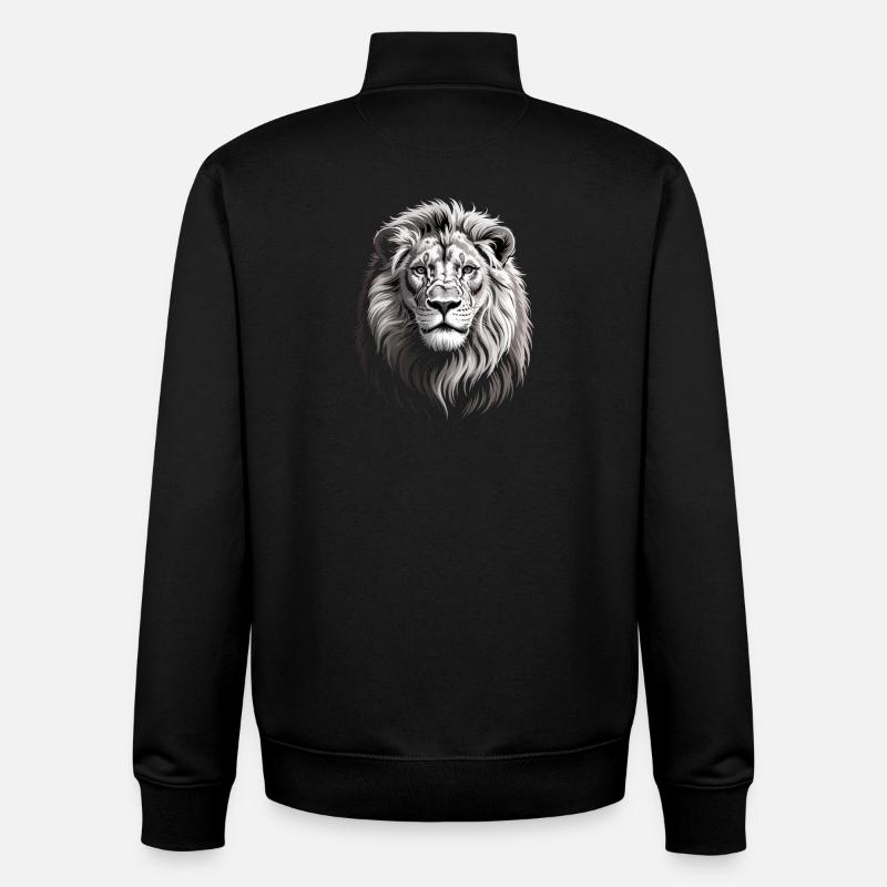 Löwenkopf - Unisex Organic Zip Sweatshirt von Stanley/Stella - Schwarz