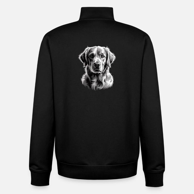 Labrador - Unisex Organic Zip Sweatshirt by Stanley/Stella - black