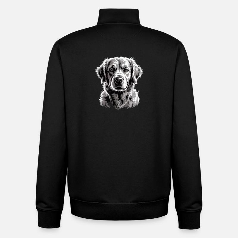 Labrador - Unisex Organic Zip Sweatshirt by Stanley/Stella - black