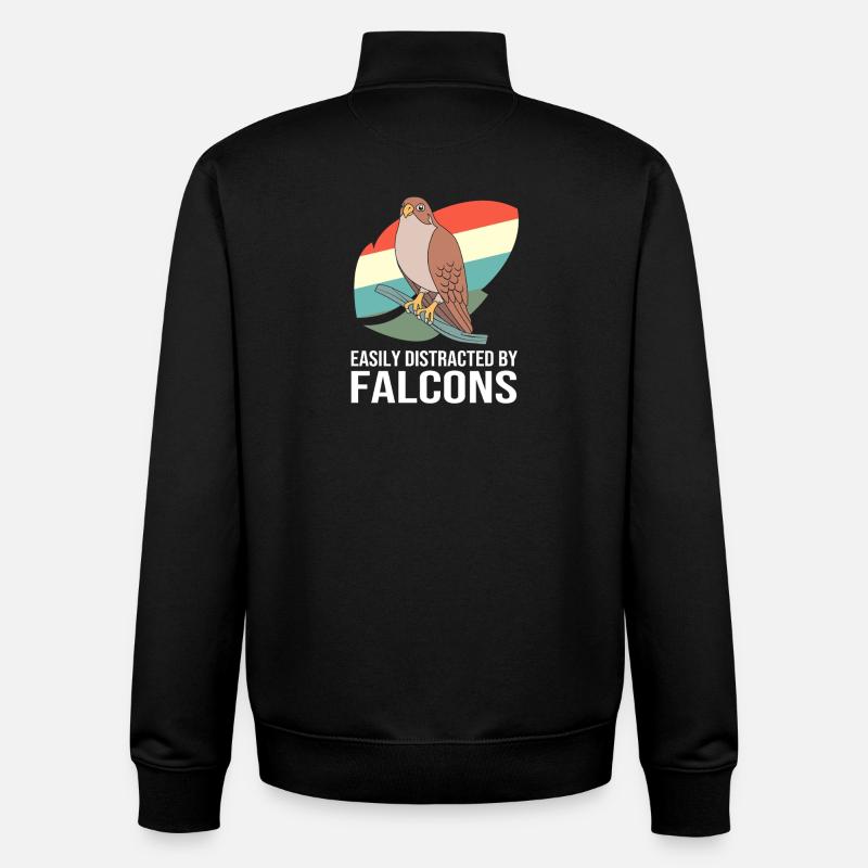Falconry Chirp Falcon - Unisex Organic Zip Sweatshirt by Stanley/Stella - black