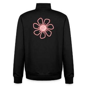 Rosafarbene Blütenzeichnung - Unisex Organic Zip Sweatshirt von Stanley/Stella - Schwarz - Hinten - AI Model Male 185 light (185cm)