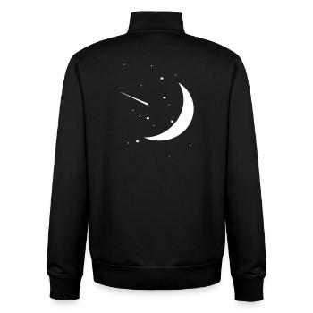 Ciel nocturne - Sweat zippé unisexe en coton bio Stanley/Stella - noir - Dos - AI Model Male 185 light (185cm)
