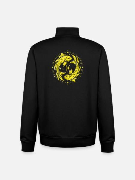 Fische Symbol – Sanft & Modern - Unisex Organic Zip Sweatshirt von Stanley/Stella - Schwarz