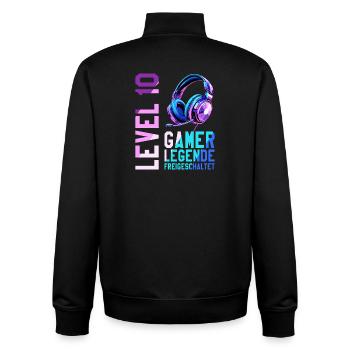 10. Geburtstag Junge Mädchen Gaming Level 10 Jahre - Unisex Organic Zip Sweatshirt von Stanley/Stella - Schwarz - Hinten - AI Model Male 185 light (185cm)