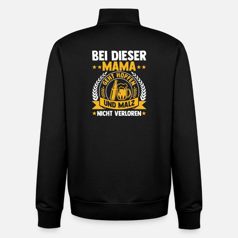 Bier Bierliebhaberin Mutter Mama - Unisex Organic Zip Sweatshirt von Stanley/Stella - Schwarz