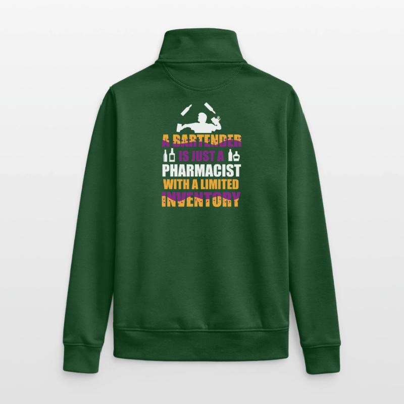 Barkeeper Kellner bartender Barmann Unisex Organic Zip Sweatshirt von Stanley/Stella