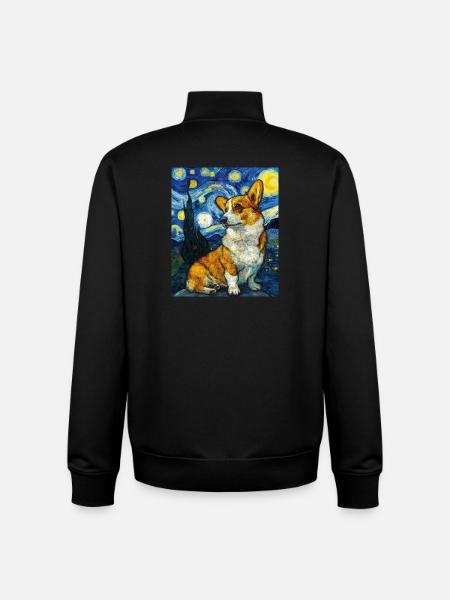 Welsh Corgi Pembroke - Unisex Organic Zip Sweatshirt by Stanley/Stella - black