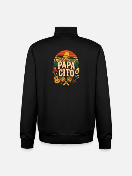 Papa Cito Fiesta Bild - Unisex Organic Zip Sweatshirt von Stanley/Stella - Schwarz