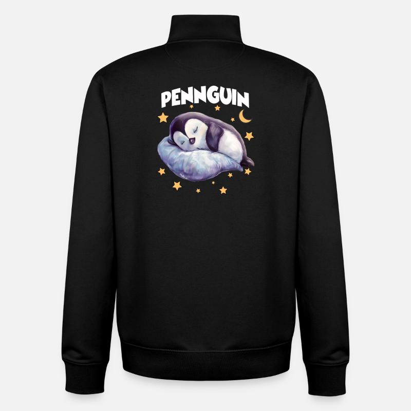 PennguinPenguin Pajamas Penguin Lève-tardier - Sweat zippé unisexe en coton bio Stanley/Stella - noir