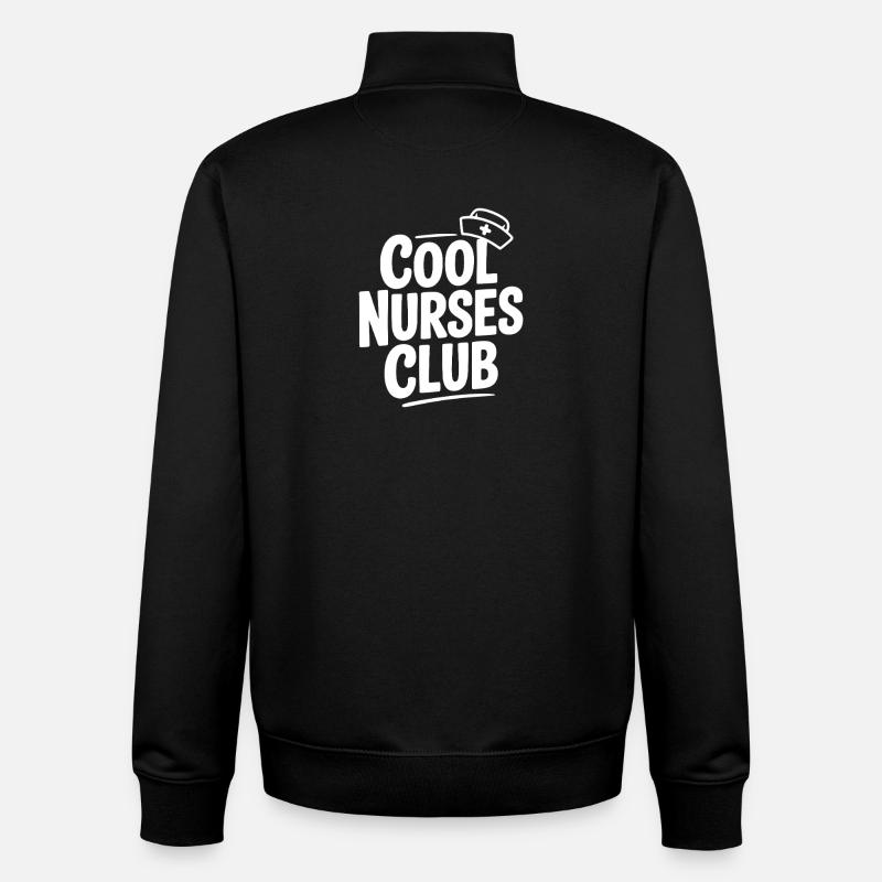 Club des Infirmières Cool - Sweat zippé unisexe en coton bio Stanley/Stella - noir
