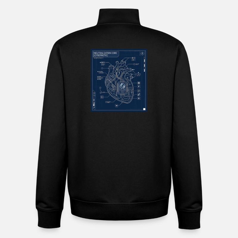 Cybernetic - Unisex Organic Zip Sweatshirt by Stanley/Stella - black