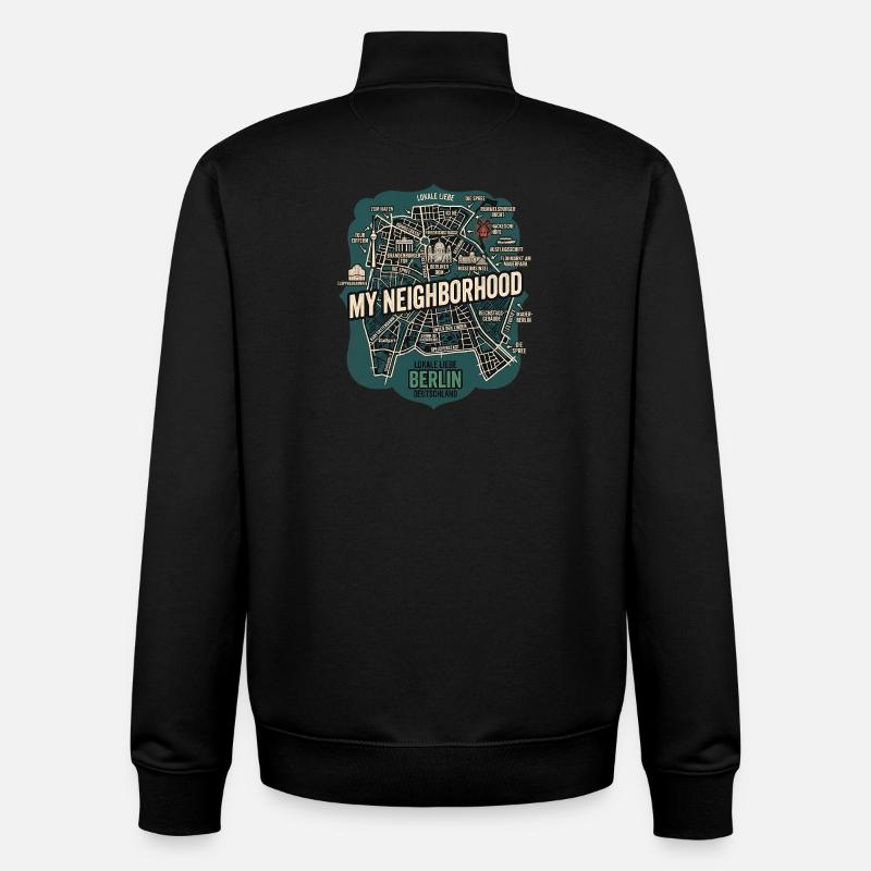 Berlin Meine Nachbarschaft - Unisex Organic Zip Sweatshirt von Stanley/Stella - Schwarz